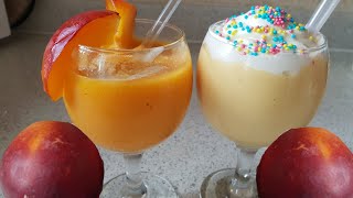 Summer special nectarine shake and nectarine smoothie  UK Asian cooking with Noreen  Shakes [upl. by Otnicaj]