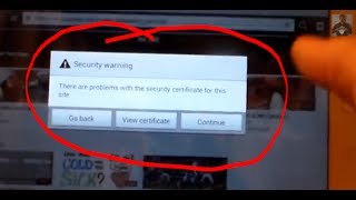 How to Fix Samsung Galaxy Tab internet quotSecurity Warningquot error message [upl. by Rhianon]