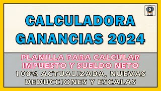 CALCULADORA GANANCIAS JULIO 2024 sabé cuánto vas a pagar [upl. by Goldsmith]