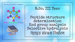 BSc III Year  Peptide structure determination  End group analysis  Selective hydrolysis [upl. by Adnilemre]