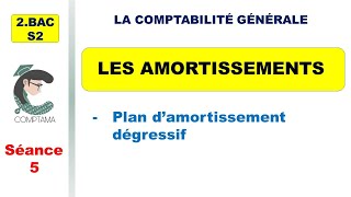 Les amortissements séance 5 Plan damortissement dégressif 2ème BAC S2 [upl. by Lecrad]