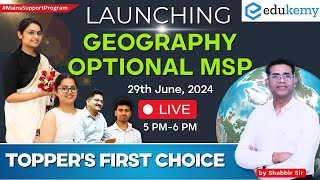 Launching Edukemys Geography Optional Mains Support Program  MSP is our USP upscmains ias [upl. by Akiria]