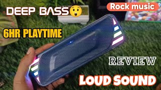 Powerful Deep Bass Bluetooth Speaker With RGB LED Lights  Unboxing amp Review  Rock Music [upl. by Blight]