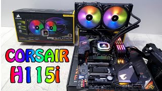 Corsair H115i Rgb Platinum Unboxing and installation step by step [upl. by Gerladina]