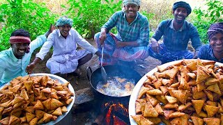 SAMOSA  Street Samosa Recipe  Healthy South Indian Potato Onion Crispy Samosa Cooking In Village [upl. by Mond]