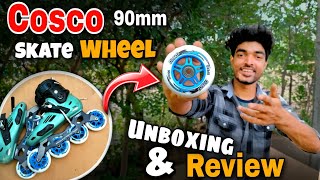 Finally New Wheels Aa Gaye 😀Cosco Inline Skate WheelsUnboxing amp Review [upl. by Aettam]