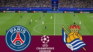 PSG 2 vs 0 Real Sociedad Champions League 2324  VideoGame Simulation PES 2021 [upl. by Burkley]