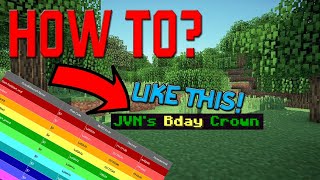 How To Color Your Items Name In The Minecraft LoverFella Server [upl. by Streeter]