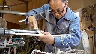 Process of Making Elaborate Pool Cue Korean Billiards Cue Stick Master [upl. by Cooke618]