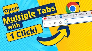 Automatically Open Multiple Tabs in Chrome with just one Click  in 2024 [upl. by Enoed]