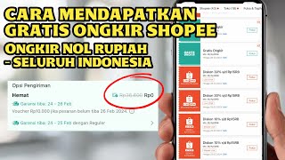 cara mendapatkan amp menggunakan Gratis Ongkir Shopee nol rupiah  seluruh indonesia [upl. by Eintruok]