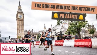 HOW I RAN A SUB 40 MINUTE 10K PERSONAL BEST  London Vitality 10k 2023 [upl. by Ahkihs]