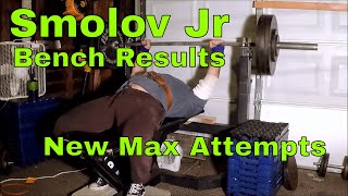 Smolov Jr Bench Press Results New Max Attempt [upl. by Leiso]