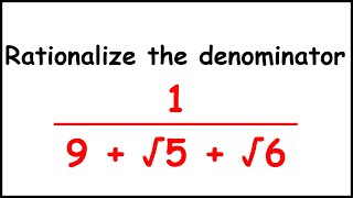 Rationalize the denominator 1 divide by 9  √5  √6 [upl. by Marduk]