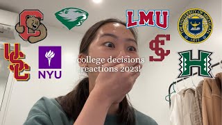 college decisions reactions 2023  nyu cornell umich more [upl. by Edgell]