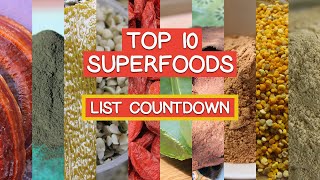 Our Top 10 Superfoods List Countdown [upl. by Lesirg]