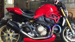 Akrapovic titanium exhaust Ducati Monster 1200s [upl. by Mulry575]