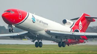 BOEING 727 DEPARTURE with EPIC SOUND  LANDING  Classic Plane in Action [upl. by Carrol]