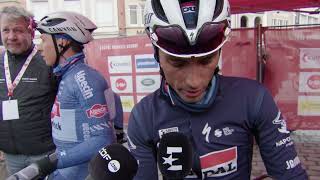 Julian Alaphilippe  Interview au départ  Kuurne  Bruxelles  Kuurne 2024 [upl. by Adnohsel]