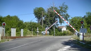 Spoorwegovergang SaintSeverdeSaintonge F  Railroad crossing  Passage à niveau [upl. by Anaj]