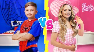 Barbie House VS Spiderman House [upl. by Rodmann935]