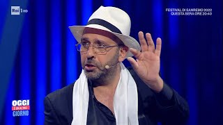 Sanremo 2022 Checco Zalone conquista lAriston tra gag e risate  Oggi è un altro giorno 03022022 [upl. by Domph867]