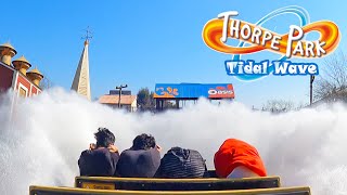 TIDAL WAVE On Ride POV at Thorpe Park March 2022 4K [upl. by Nihahs947]