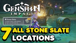 All 7 Stone Slate Locations amp Reward In Tsurumi Island Genshin Impact 22 [upl. by Gwendolen]