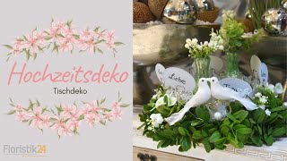 Hochzeitsdeko  Tischkranz 💕 selber machen [upl. by Annawak]