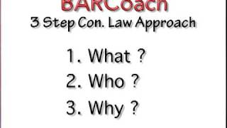 BAR EXAM 3 Steps to CONSTITUTIONAL LAW for MBE [upl. by Anoel]