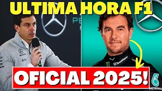 💥BOMBAZO SERGIO PÉREZ NUEVO CONTRATO con MERCEDES en 2025 para SUSTITUIR a HAMILTON  F1 Noticias [upl. by Klayman275]