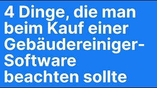 Gebäudereiniger Software kaufen Die 4 wichtigsten Dinge  Pland [upl. by Sayce488]