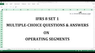 IFRS 8 Operating Segments Multiplechoice Questions and Answers Set 1 [upl. by Nosnarb]