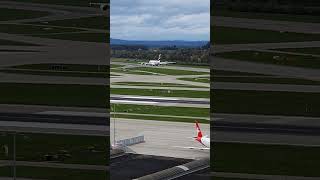 Helvetic Emirates A380 take off and SWISS Boeing 777 landing at Zurich airport [upl. by Jereme]