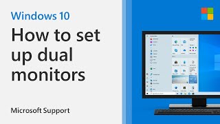 How to set up multiple monitors on Windows 10  Microsoft [upl. by Aerdnuahs88]