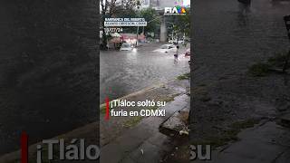 Debido a las fuertes lluvias Barranca del Muerto al poniente de la CDMX terminó inundado [upl. by Muldon]