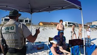 Police Bust Them For Playing Drinking Games On Beach [upl. by Ehrlich642]