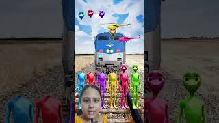 full colors dame tu cosita alien 👽 vs train 🚆 driver tomshorts funny vfx vfxshorts vfxbiggirl [upl. by Aibsel]