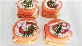 Fancy Smoked Salmon Appetizer Easy Canape [upl. by Madora]