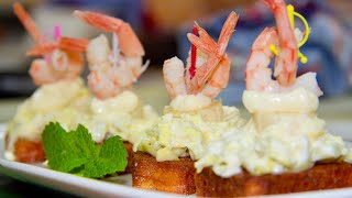 ✅ Aperitivo de gambas y alioli  Pinchos faciles [upl. by Etka]