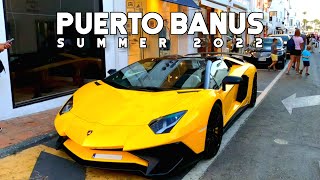 Puerto Banus Marbella Spain Supercars amp Luxury Vibes Summer 2022 August Costa del Sol  Málaga 4K [upl. by Auqenwahs]