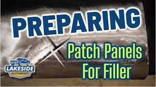 Tapping Down Seams and Filling  Preparing a Patch Panel for Body Filler [upl. by Llenreb]