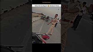 Police vs Bikers 😨Police ka Gundagardi🤬Tail tidy Number plate Challan shorts bike rider police [upl. by Alaehcim691]