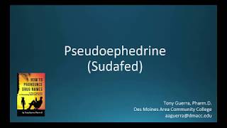 CC How to Pronounce pseudoephedrine Sudafed Backbuilding Pharmacology [upl. by Akenn632]