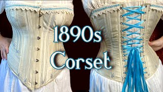 Making a Victorian Corset  1890s Pretty Housemaid Pattern [upl. by Llerroj938]