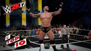 Smashing SmackDown LIVE Finishers WWE 2K17 Top 10 [upl. by Kcorb397]