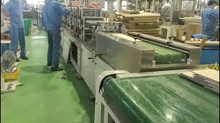 Flat board production line Multifunction paper edge protector machine [upl. by Aigneis]