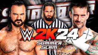 WWE 2K24  CM Punk vs Drew McIntyre SummerSlam 2024  Predicción [upl. by Shamma]