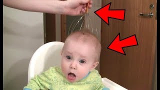 Cute Babies Reacting To Head Massager For The First Time Compilation  NEW [upl. by Nodababus]