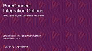 DevCon19  PureConnect  Integration Options [upl. by Eiznyl]